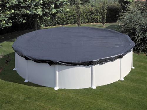 Gre Noir Bâche D'hivernage 180 G/M² Pour Piscine Acier Ronde Ø 3,70 M - Gré - Image 3