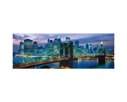 Puzzle 1000 Pièces : Puzzle Panoramique - New York : Pont de Brooklyn, Clementoni