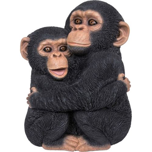 Vivid Arts - Chimpanzés enlacés en résine 35 cm