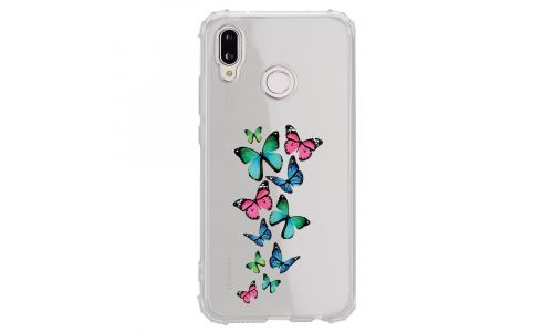 Coque souple pour Huawei P20 Lite avec impression Motifs papillons colorés