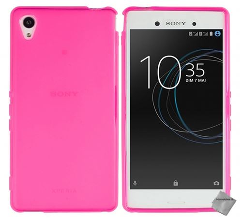 Housse etui coque pochette silicone gel fine pour sony xperia l1 + film ecran - rose