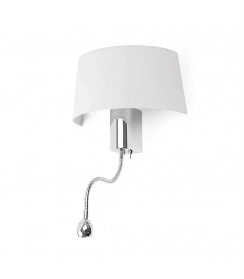 Applique en métal et tissu longueur 28.5cm Hotel blanc