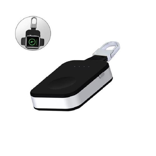 Chargeur Portable Mini avec Porte clé magnétique 950 mah Compatible pour Apple Watch Serie 1-2-3 - Noir - HobbyTech
