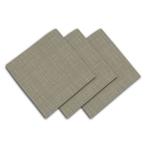 Soleil docre lot de 3 serviettes de table - galaxy - 45x45 cm - taupe 838016