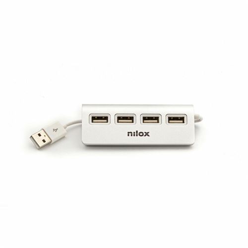 NILOX HUB 4 Ports USB 2.0 Aluminium