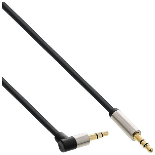 InLine® Slim Audio Cable Câble audio 3,5 mm mâle à mâle coudé stéréo 3 m