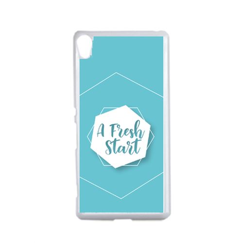 Coque A Fresh Start Fond Bleu Compatible Sony Xperia X Transparent