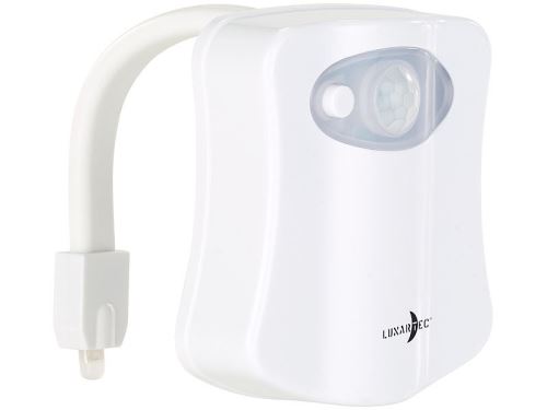 Veilleuse WC à LED 8 couleurs avec capteur de mouvement et de luminosité