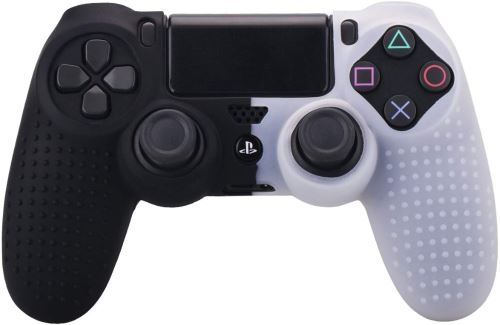 Oem Noir Coque De Protection En Silicone Antidérapant Pour Manette Ps4/Slim/Pro - &Blanc - Image 1