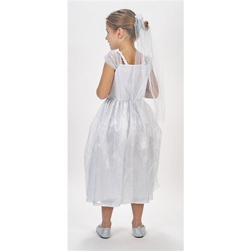 CIJEP Déguisement Robe De Mariée Blanche Et Voile