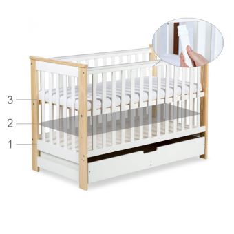 240 Sur Iwo Lit Bebe Enfant Evolutif Avec Tiroir 1x60 Lit Pour Enfant Achat Prix Fnac