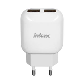 Pack De 5 Chargeurs Muraux USB Double Port 2.1A - Charge Rapide IPhone & Android | Blanc | Design Compact | Réf. BP1805