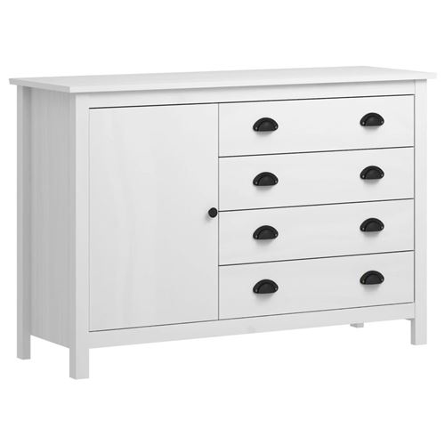 Buffet Hill Range 4 tiroirs 120x40x80cm - Blanc
