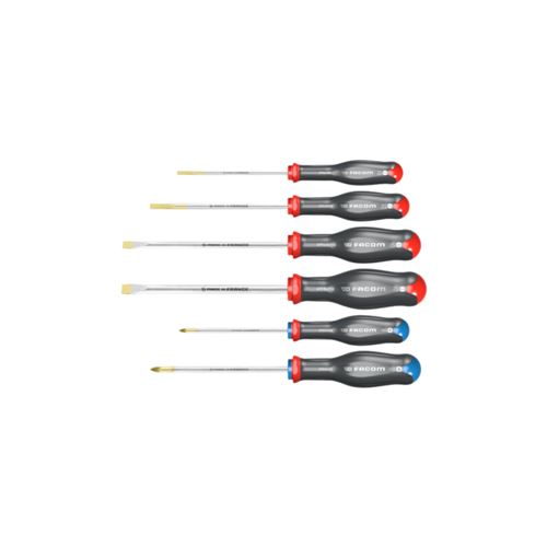 Jeu De 6 Tournevis Protwist Lame Ronde - Facom France Atd.J6Pbtaille