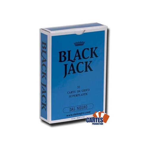 Dal Negro BLACK JACK – jeu de 54 cartes toilées plastifiées - index jumbo – format poker