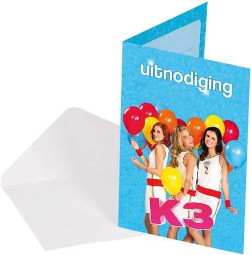 Studio 100 K3 cartes d'invitation 8 pièces