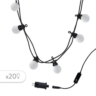 Guirlande guinguette PARTY MILKY Noir Plastique 8.7 m - 1