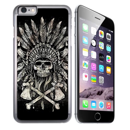 Coque pour iPhone 7 skull head plumes