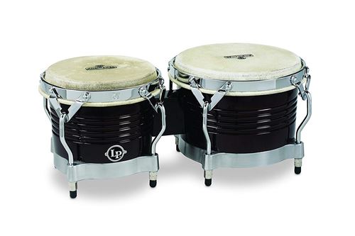 Latin Percussion Matador Bongos en bois 7 1/4 + 8 5/8 Chromé/Marron