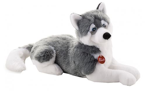 Trudi - Peluche Chien Husky - 60 cm - Gris et Blanc - Image 2