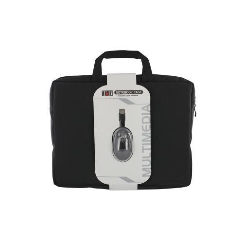Tnb - bunfirst15 - pack: étui carnet de première classe 15.4 (nbf15) + souris optique (ms2u)