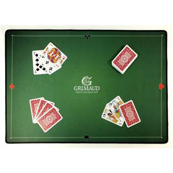 Tapis de belote GRIMAUD - néoprène - 40 x 60 cm - coloris vert