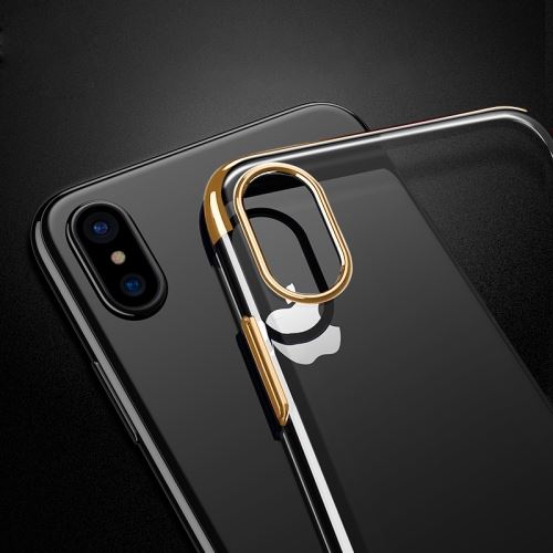 iPhone X Coque Protection TPU Doré Electroplating ALS48292