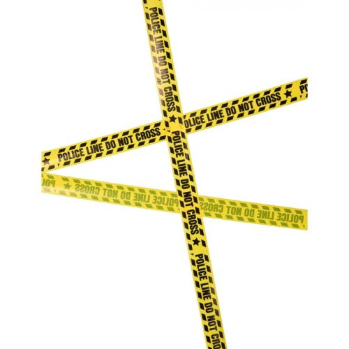 banniere scene de crime 7m police noir et jaune decoration fete anniversaire