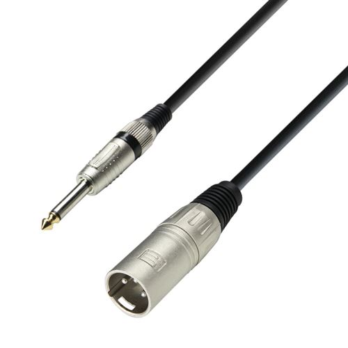 Adam Hall - K3MMP0600 - Câble Micro XLR mâle vers Jack 6,35 mm mono - 6.00 m
