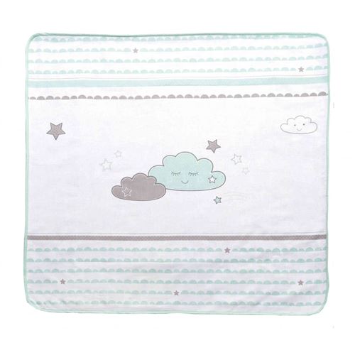 Couverture bébé velours Happy cloud 80x80 cm