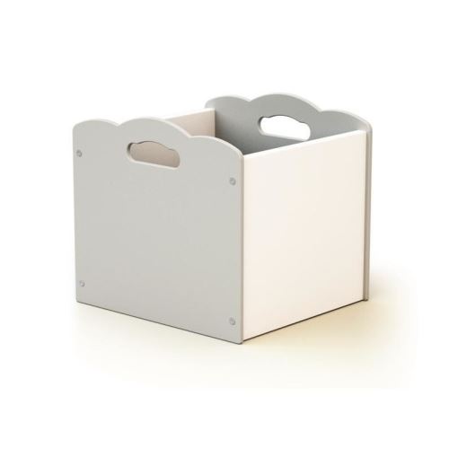 AT4 Coffre a jouets - Blanc/gris