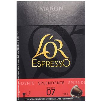 L'OR Capsules de café forza intensité 9 compatibles Nespresso 40 capsules  208g pas cher 