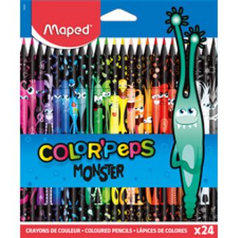 12 feutres de coloriage - 15 crayons de couleur - Assortiment - Color'Peps  Monster - Maped - Achetez en ligne