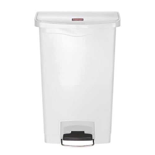 Rubbermaid Poubelle à pédale Slim Jim 50 L Blanc