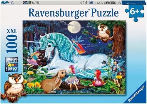 Puzzle XXL 100 Pieces La Licorne et Les Dans La Foret - Ravensburger Enfant