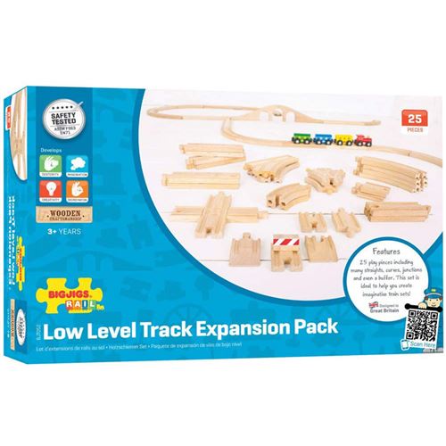Extensions de voies pour train en bois, ensemble de 25 pièces