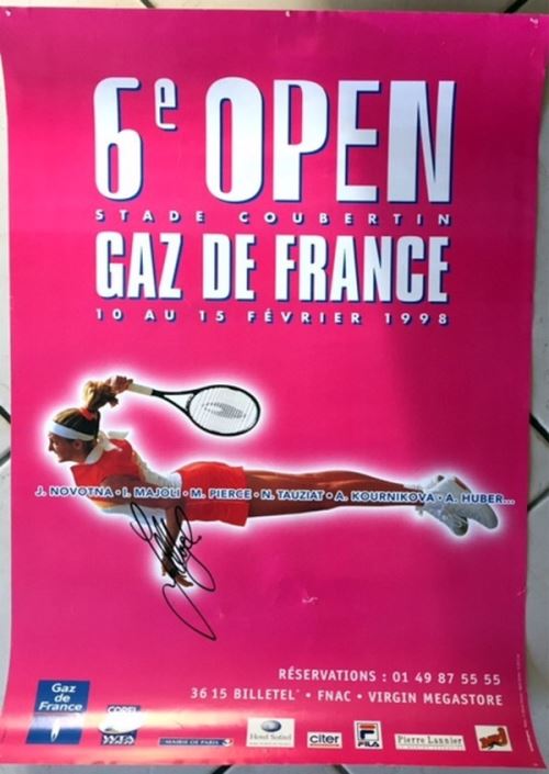 Iva Majoli - Dédicace - Signature - 40x60 cm - AFFICHE / POSTER