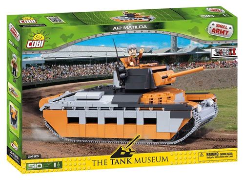 COBI 2495 - Jeu de Construction - A12 Matilda, Gris/Noir/Orange