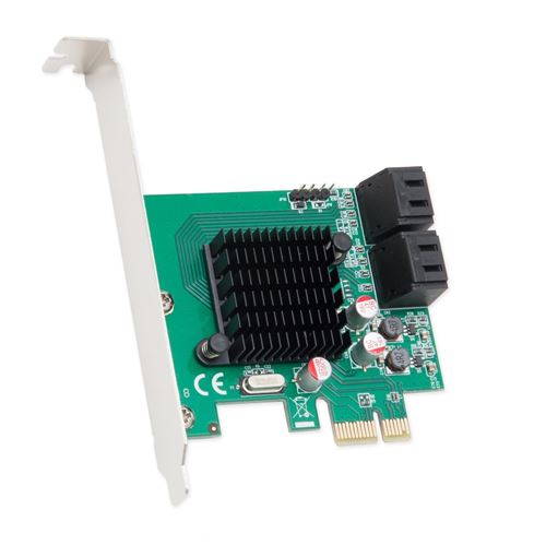 Syba Sd-pex40099 4 Ports SATA III Carte contrôleur PCI-Express 2.0 x 1 88SE9215 à 4 Ports Green