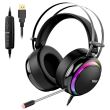 Tronsmart Glary Micro Casque Gaming, Casque de Jeu avec Virtuel 7.1 Son Surround Anti Bruit/LED Lumières/contrôle Muet/ Soft Pads PC Gamer Casque pour Nintendo Switch, PlayStation 4, MacBook, iMac