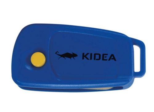 Kidea gomme à effacer dans son support 6,5 cm bleu