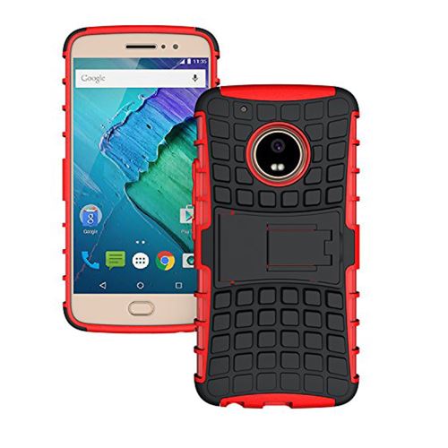 Coque Anti Choc Pour Motorola Moto G5 Modèle Spider - Rouge
