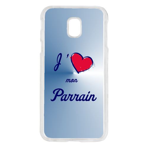 Coque J'aime Mon Parrain Bleu Compatible Galaxy J5 2017 Transparent