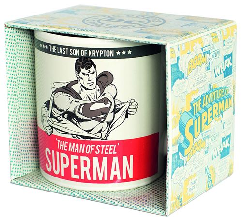 Superman mugbsm19 Tasse à café, Céramique, Blanc, 8 cm