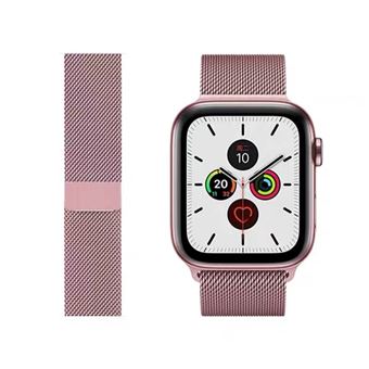Remplacement de bracelet magnétique en maille pour Apple Watch 38/40mm-rose - 1