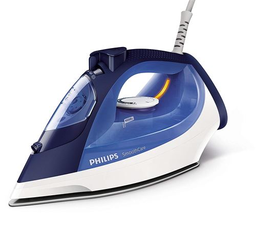 Philips GC3580/20 – Fer à repasser à vapeur, semelle en céramique, 2 m, 160 g/min, bleu, blanc, 40 g/min