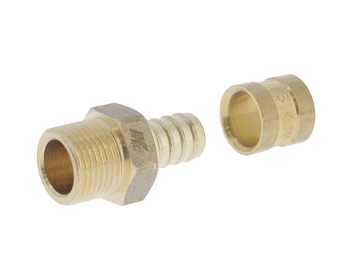 Raccord mâle fixe à glissement - Diamètre : 16 - 1/2''