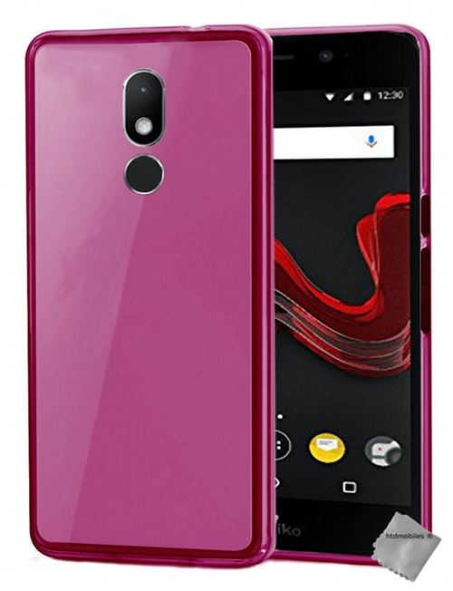 Housse etui coque pochette silicone gel fine pour Wiko Wim Lite avec film ecran - ROSE