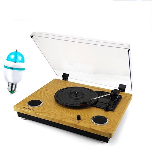 Platine vinyle haut-parleurs - USB/SD/BLUETOOTH - Fonction REC - Madison MAD-RT300SP-MKII