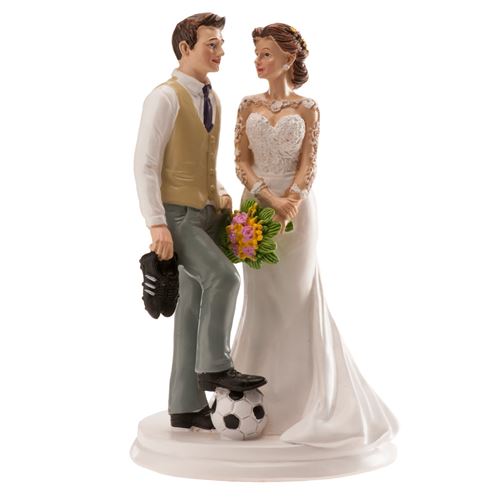 couple mariage footballeur 18 cm